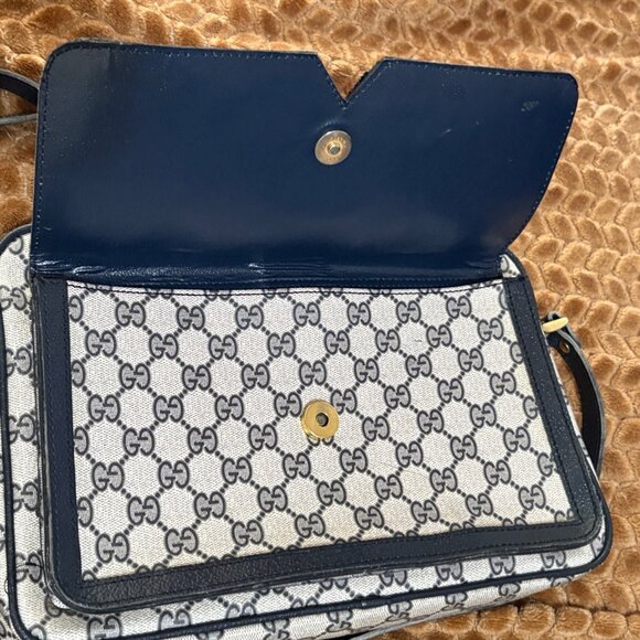 Vintage 1980s Gucci Accessory Collection Coated GG Supreme Camera Bag Crossbody - Picture 8 of 16